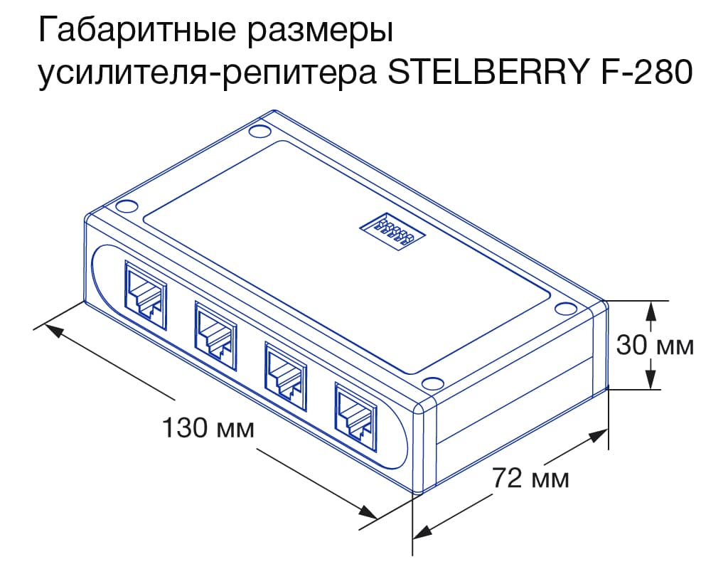 Размеры усилителя-репитера STELBERRY F-280