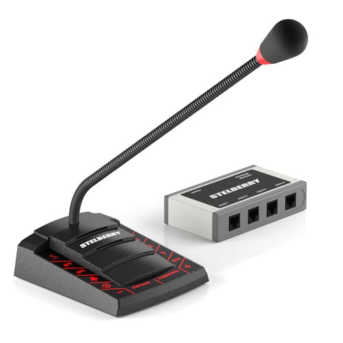 STELBERRY F740 - 4-зонный пульт громкого оповещения на 60 Ватт