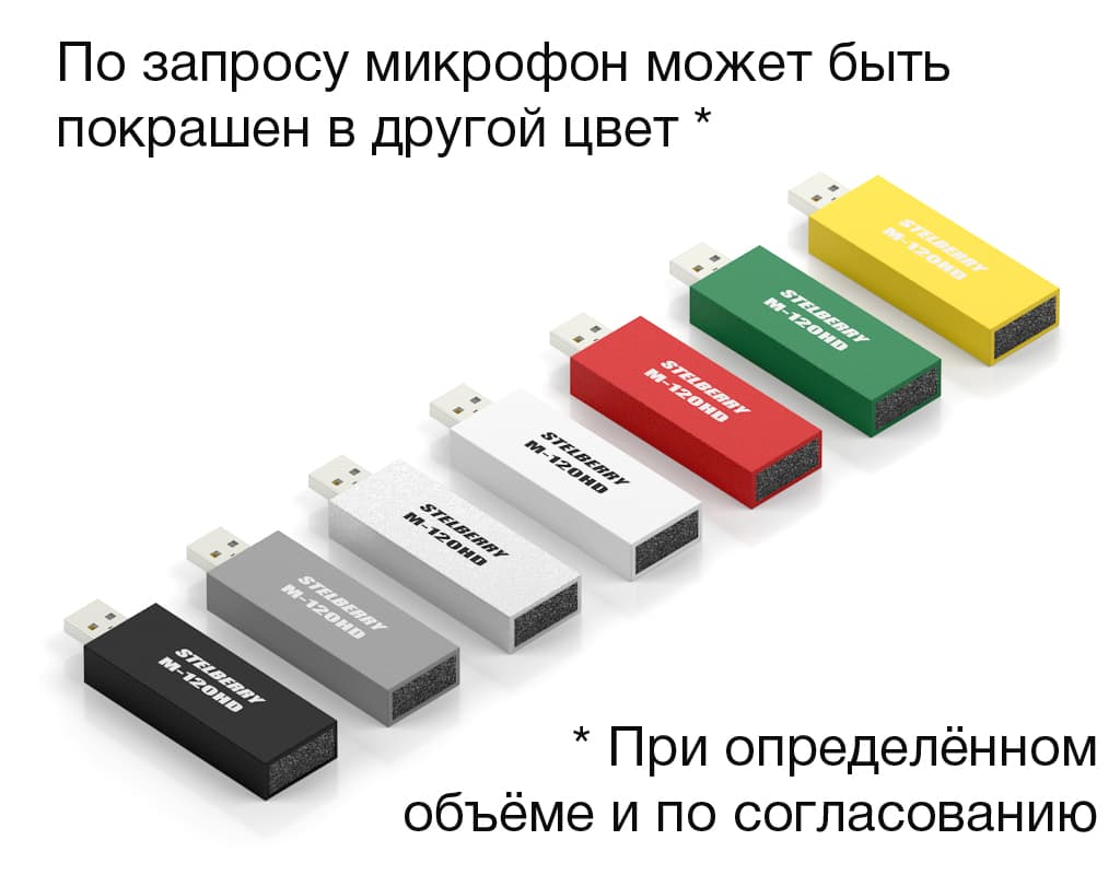 При определённом объёме и по согласованию с заказчиком мы можем покрасить микрофон