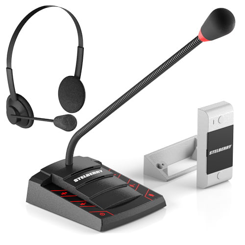 STELBERRY S402 - переговорное устройство «КЛИЕНТ-КАССИР» с гарнитурой