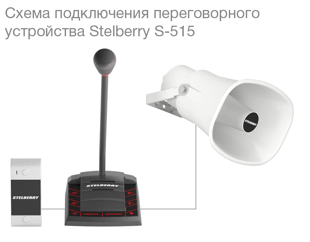 схема подключения переговорного устройства для АЗС STELBERRY S-515