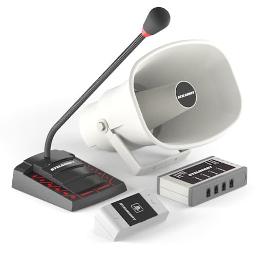 S-645 - Комплект 1+4-канального переговорного устройства «клиент-кассир» для АЗС с режимом «Симплекс», функцией вызова и системой громкого оповещения