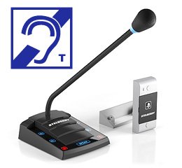 переговорное устройство «клиент-кассир» с выходом на усилитель индукционной петли для слабослышащих